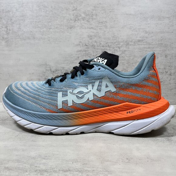 Hoka One One Mach 5 Running Shoes - Men's Size 9 - Blue Orange - Picture 1 of 10